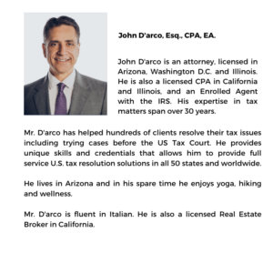 Attorney John Darco Taxpayer rescue tax representation services